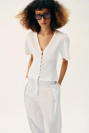 Кардиган с короткими рукавами- Заказать в России