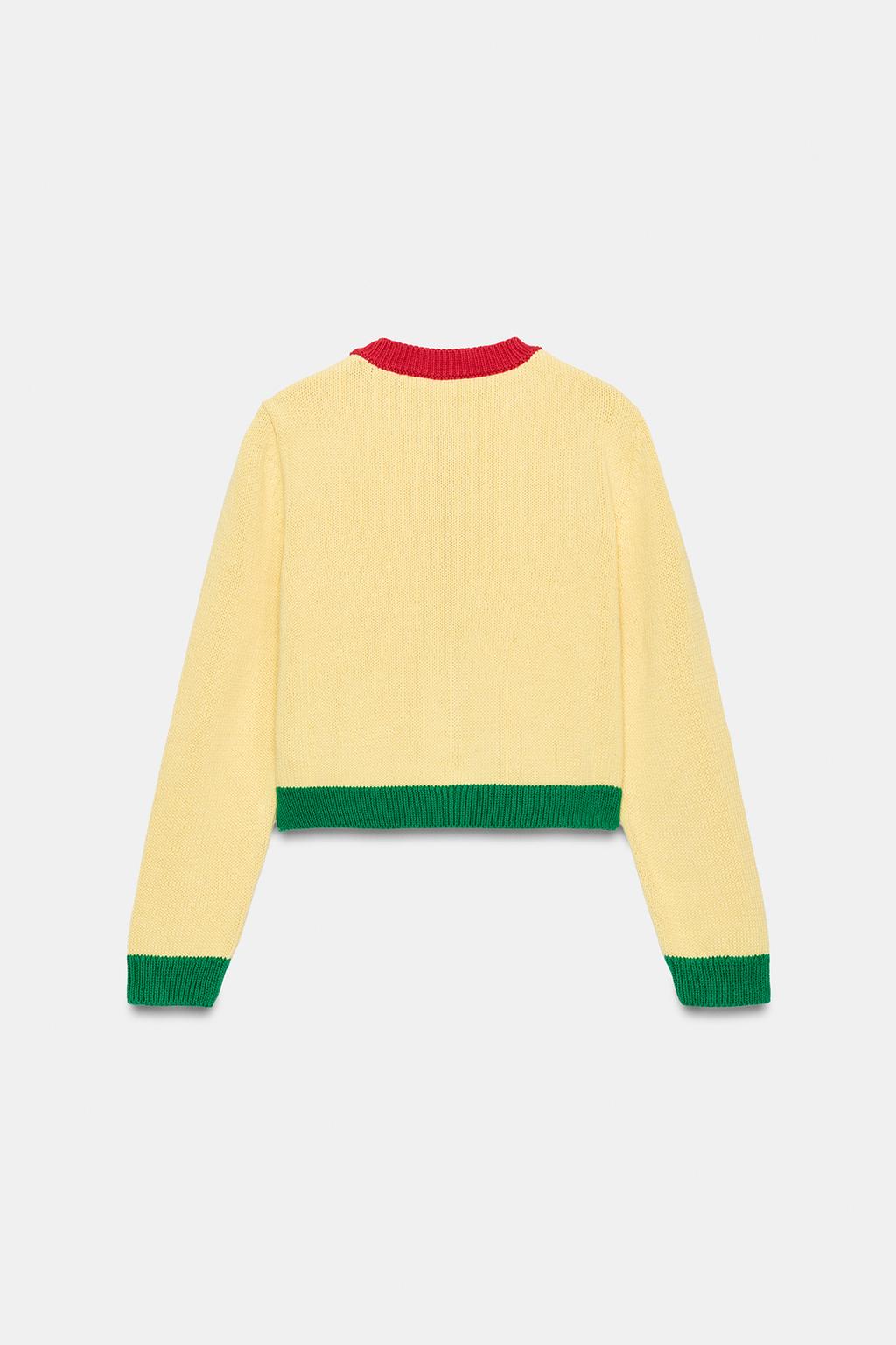 ВЯЗАНЫЙ КАРДИГАН В СТИЛЕ КОЛОР-БЛОК