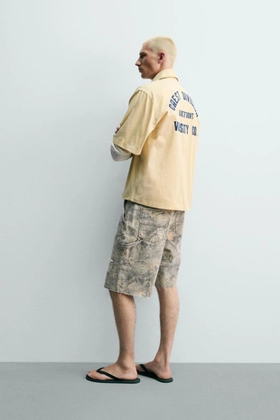 Рубашка  с принтом- Заказать в России