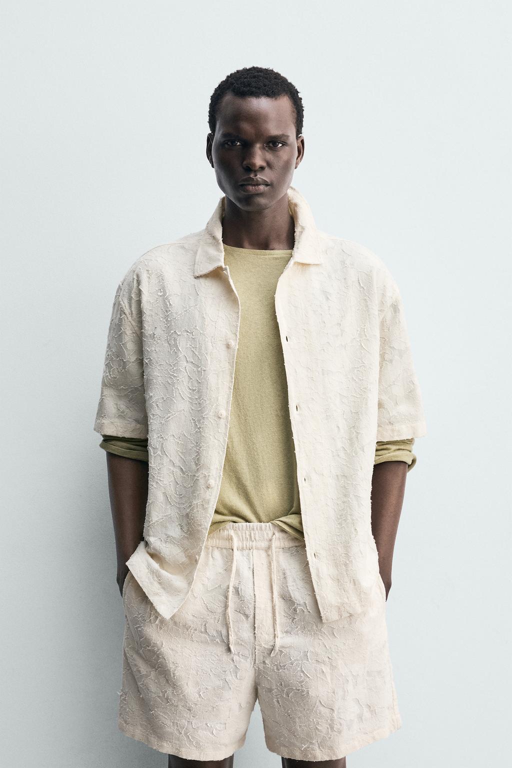 РУБАШКА ИЗ ФАКТУРНОЙ ТКАНИ JACQUARD