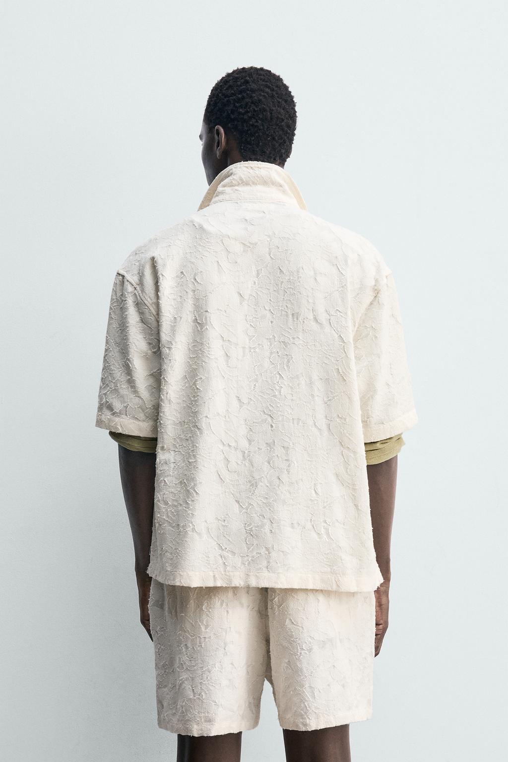 РУБАШКА ИЗ ФАКТУРНОЙ ТКАНИ JACQUARD