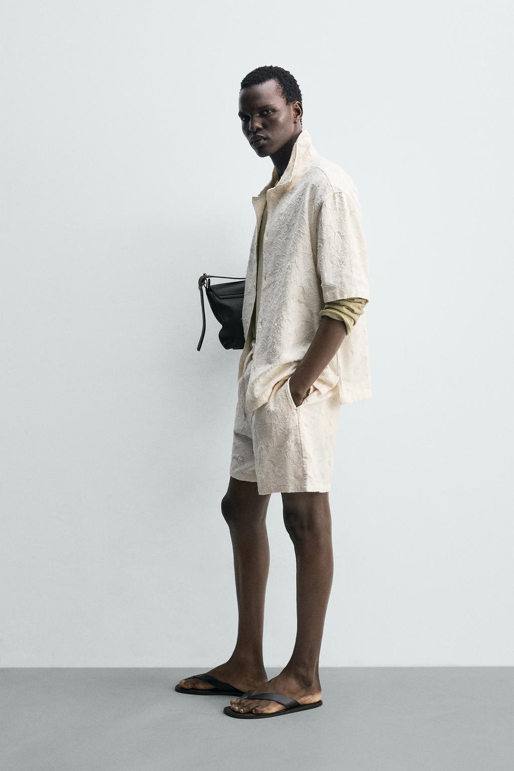 РУБАШКА ИЗ ФАКТУРНОЙ ТКАНИ JACQUARD