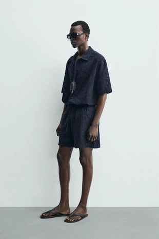 Рубашка Jacquard с текстурой