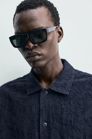 Рубашка Jacquard с текстурой- Заказать в России