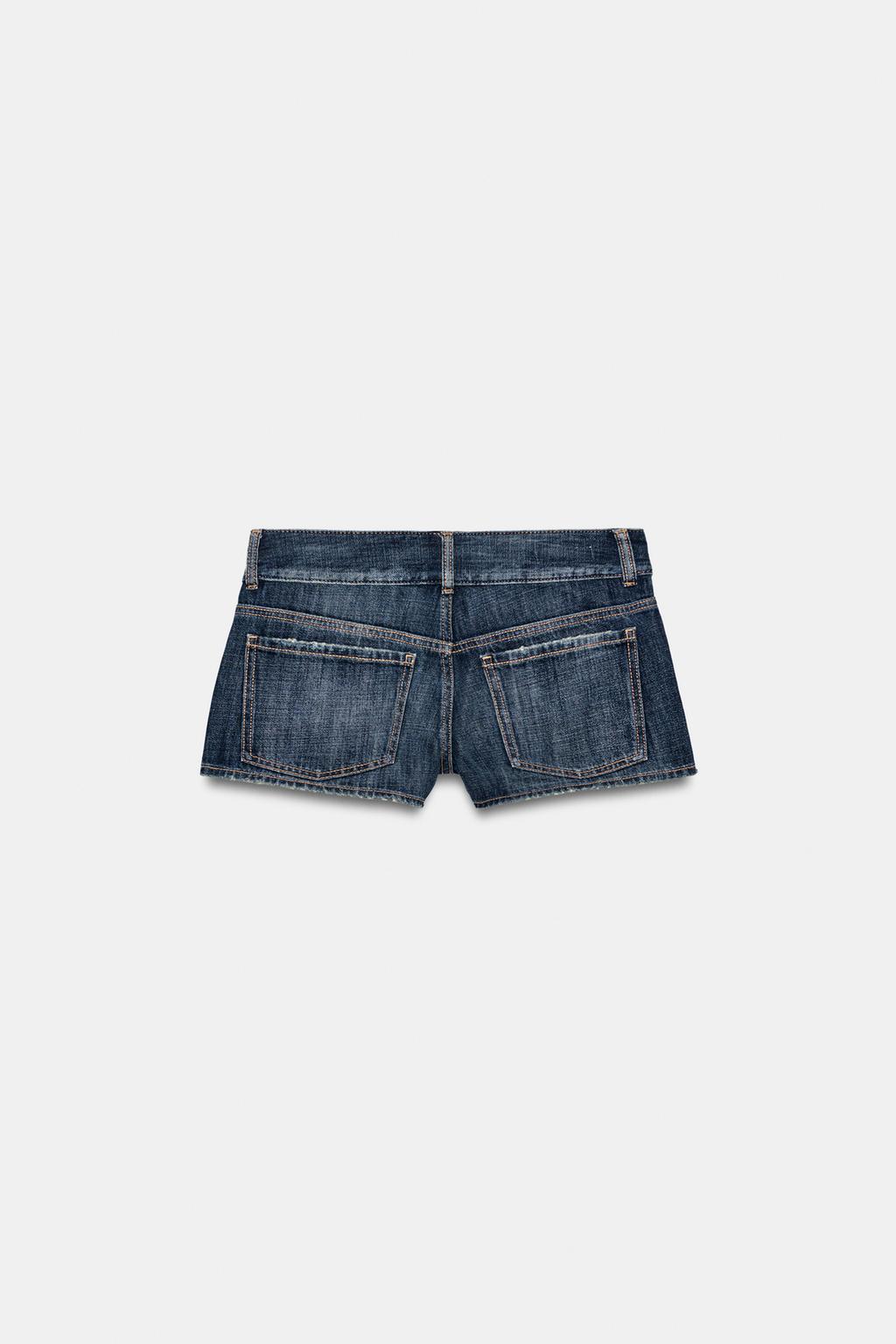 МИНИ-ШОРТЫ ИЗ ДЕНИМА TRF С КАРМАНАМИ