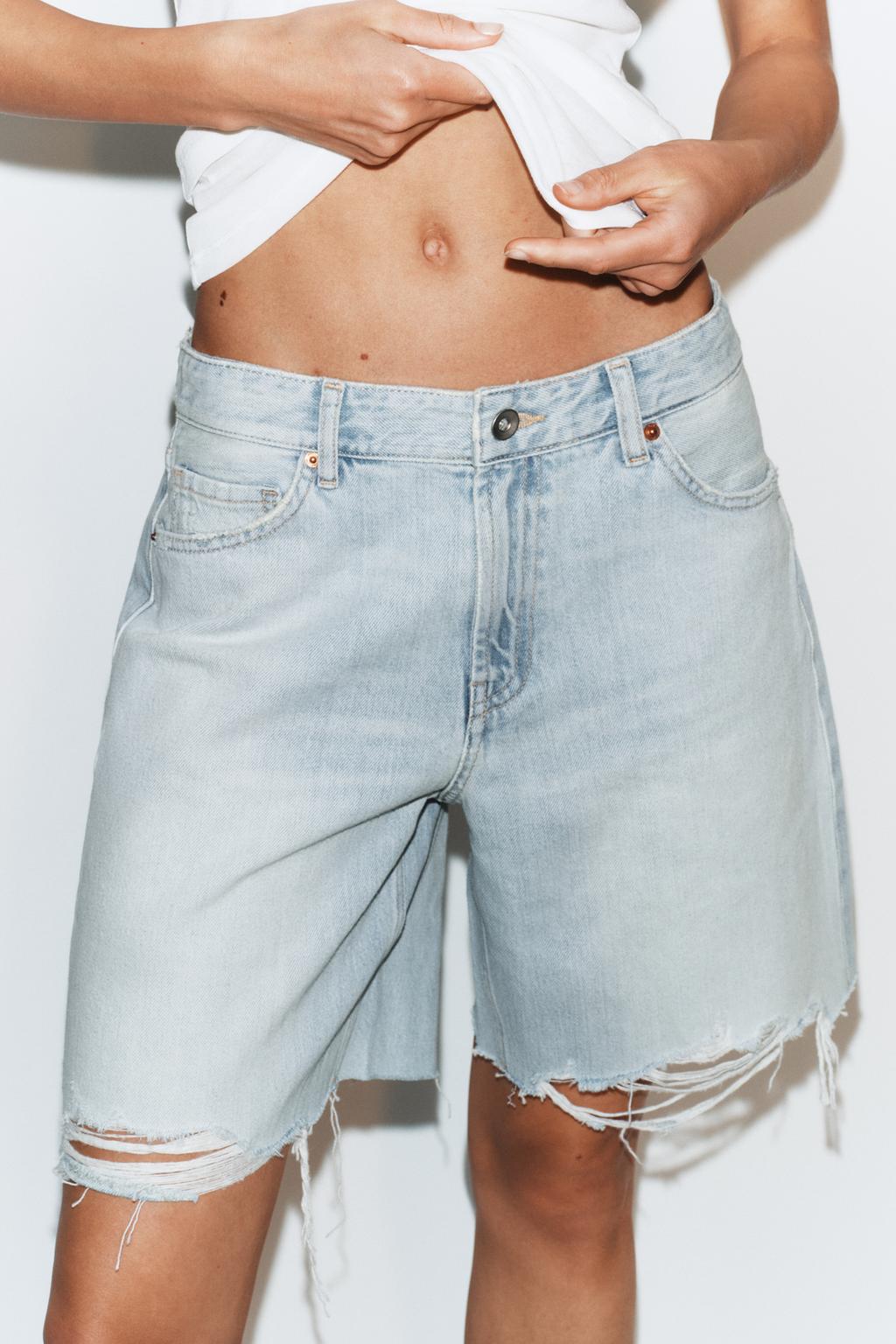 ДЖИНСОВЫЕ ШОРТЫ TRF СО СРЕДНЕЙ ПОСАДКОЙ