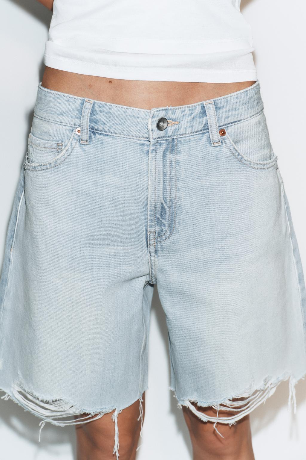 ДЖИНСОВЫЕ ШОРТЫ TRF СО СРЕДНЕЙ ПОСАДКОЙ