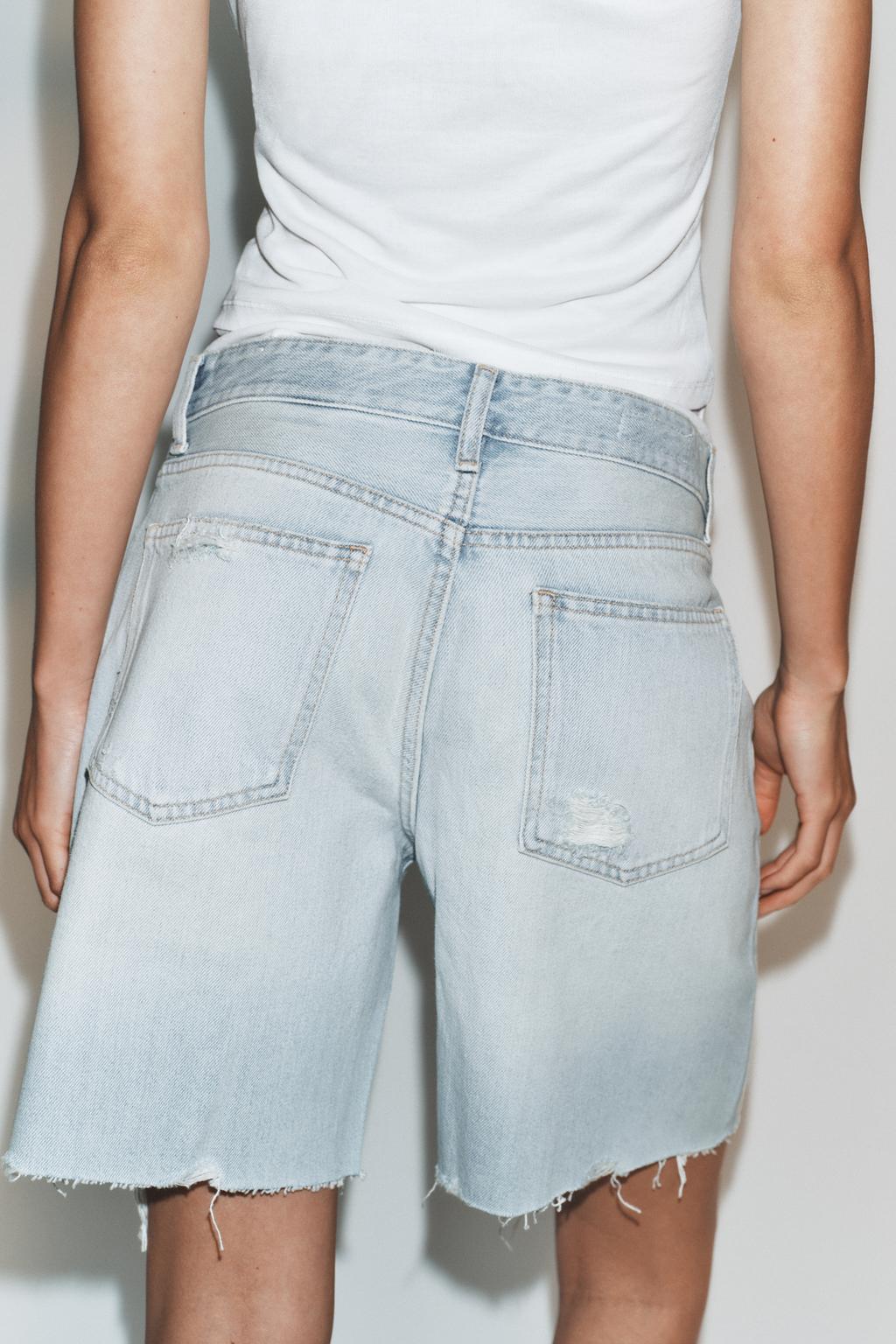 ДЖИНСОВЫЕ ШОРТЫ TRF СО СРЕДНЕЙ ПОСАДКОЙ