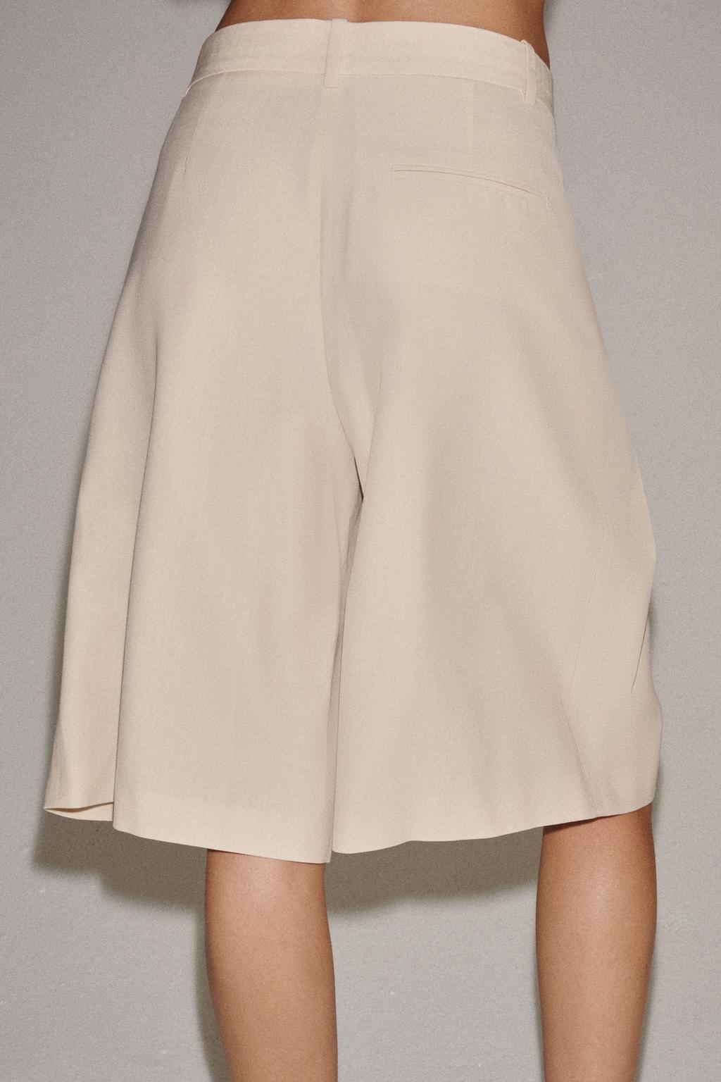 ШОРТЫ С ЗАЩИПАМИ ИЗ ШЕРСТИ — ZW COLLECTION LIMITED EDITION