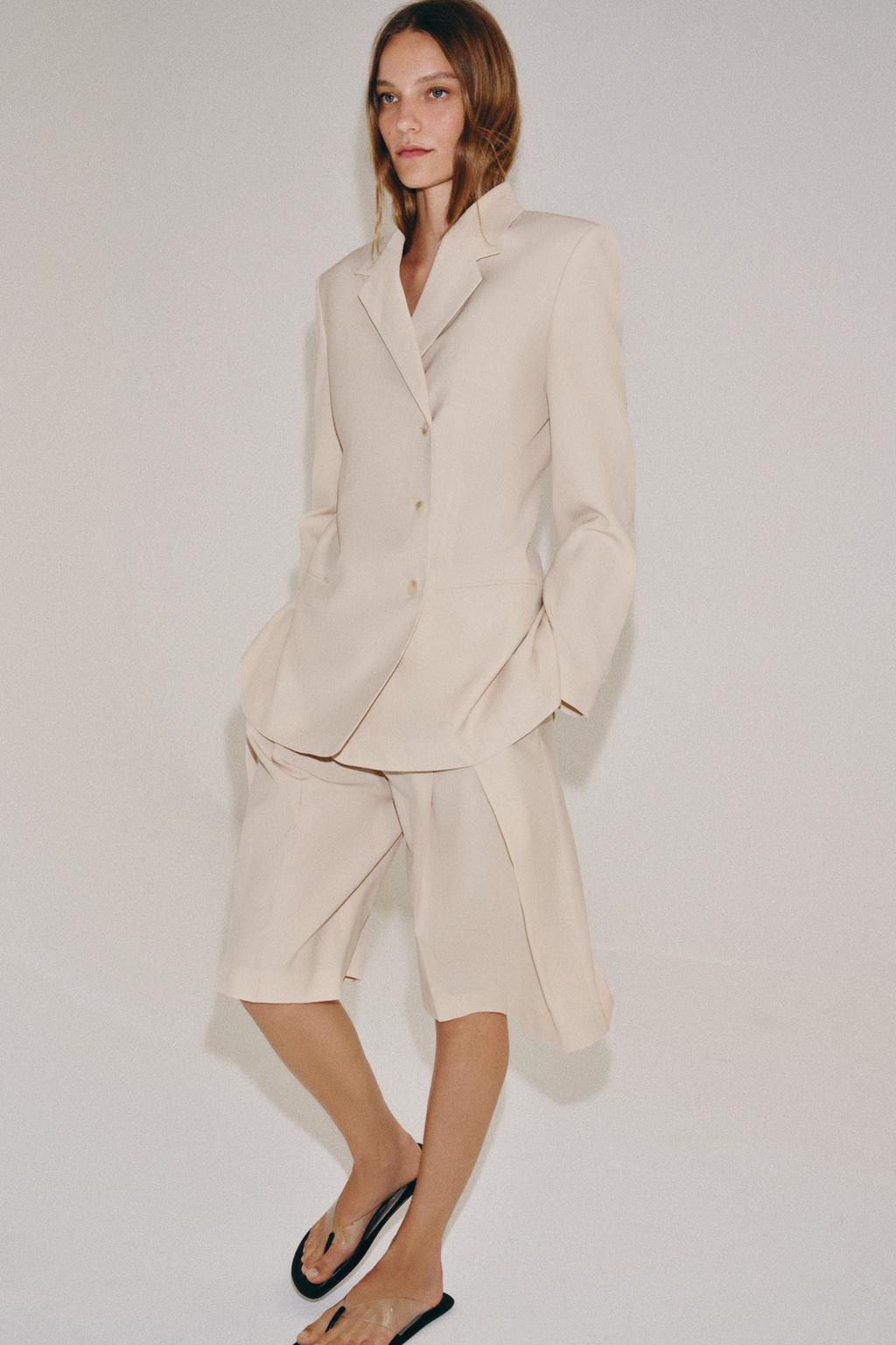 ШОРТЫ С ЗАЩИПАМИ ИЗ ШЕРСТИ — ZW COLLECTION LIMITED EDITION