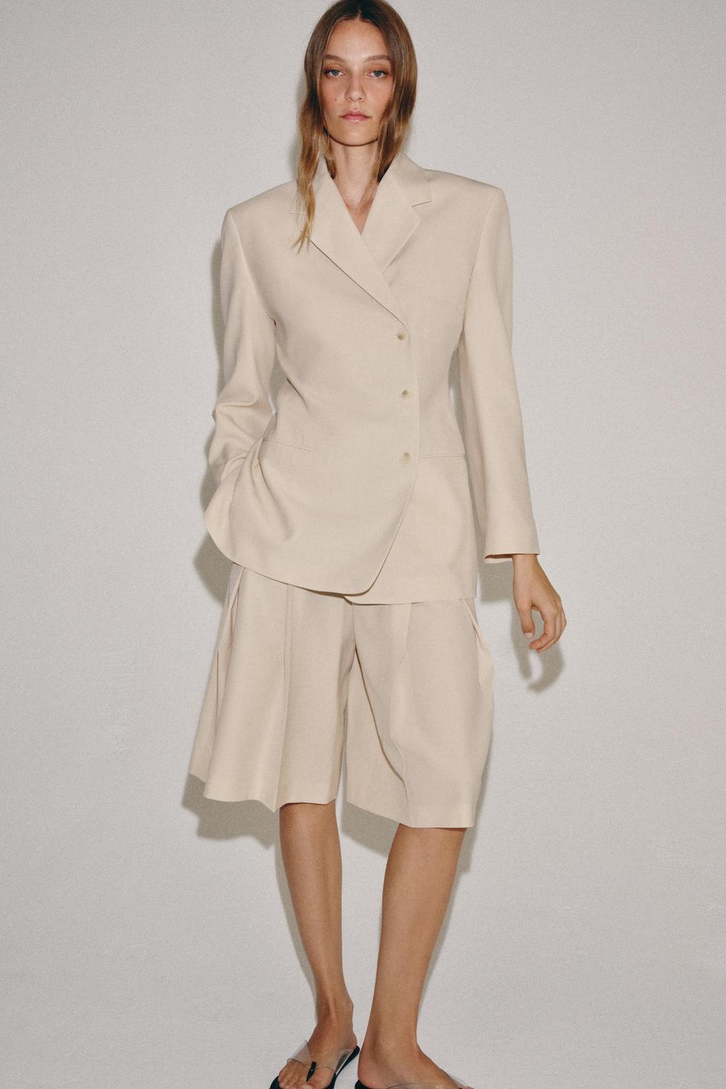 ШОРТЫ С ЗАЩИПАМИ ИЗ ШЕРСТИ — ZW COLLECTION LIMITED EDITION