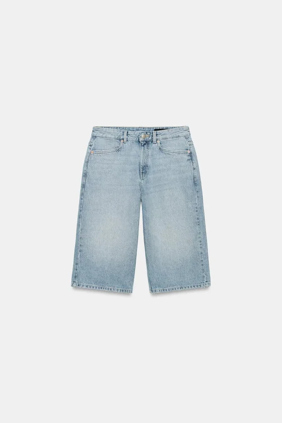 ДЖИНСОВЫЕ ШОРТЫ БЕРМУДЫ СО СРЕДНЕЙ ПОСАДКОЙ — коллекция Zara «ZW»
