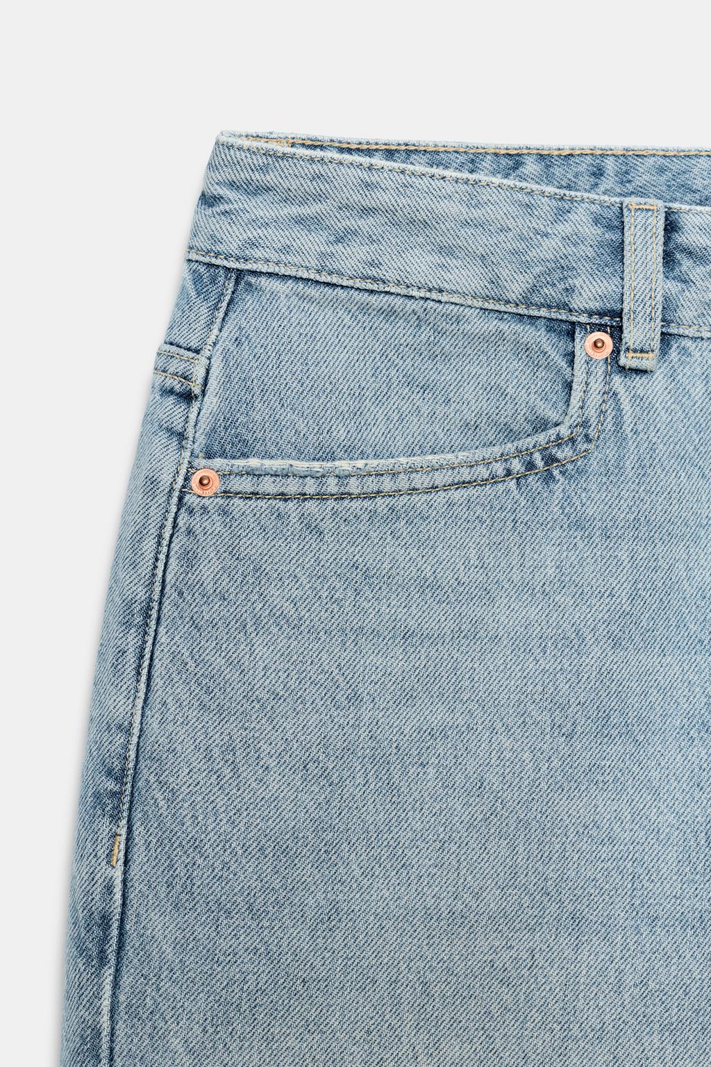 ДЖИНСОВЫЕ ШОРТЫ БЕРМУДЫ СО СРЕДНЕЙ ПОСАДКОЙ — ZW COLLECTION