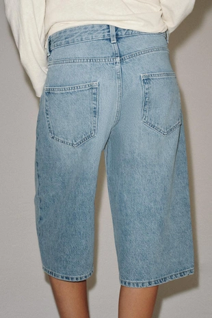 Джинсовые шорты бермуды со средней посадкой — Zw Collection
