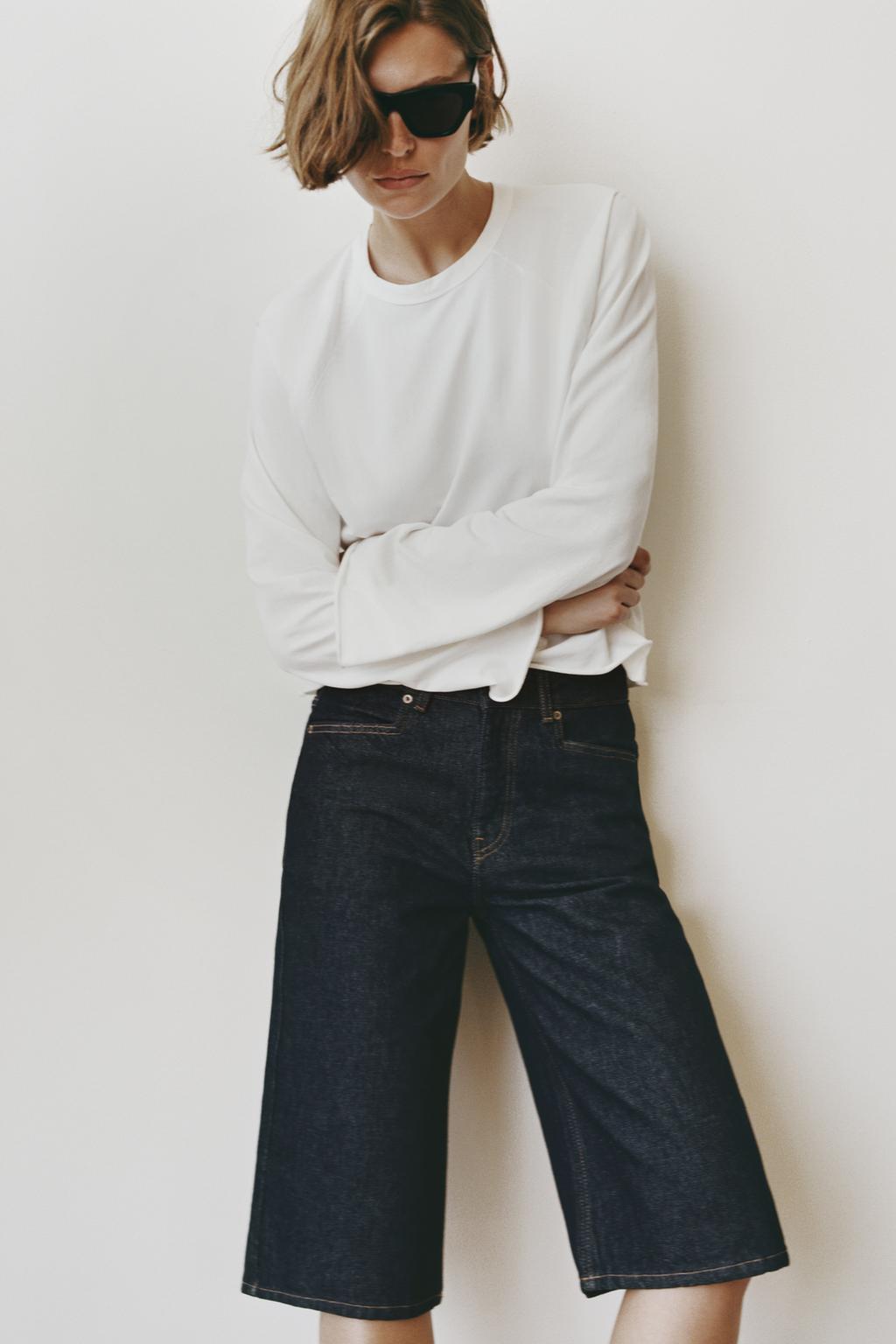 ДЖИНСОВЫЕ ШОРТЫ БЕРМУДЫ СО СРЕДНЕЙ ПОСАДКОЙ — ZW COLLECTION