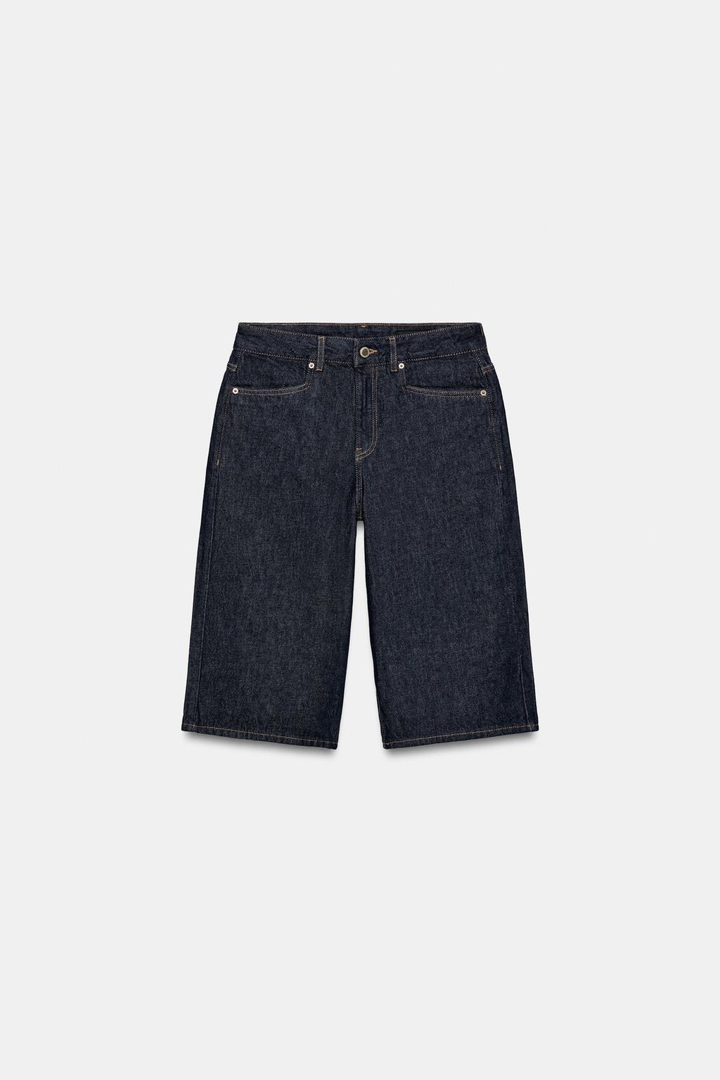 ДЖИНСОВЫЕ ШОРТЫ БЕРМУДЫ СО СРЕДНЕЙ ПОСАДКОЙ — ZW COLLECTION