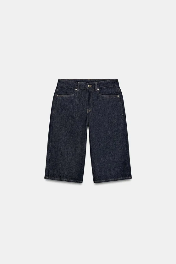 ДЖИНСОВЫЕ ШОРТЫ БЕРМУДЫ СО СРЕДНЕЙ ПОСАДКОЙ — коллекция Zara «ZW»