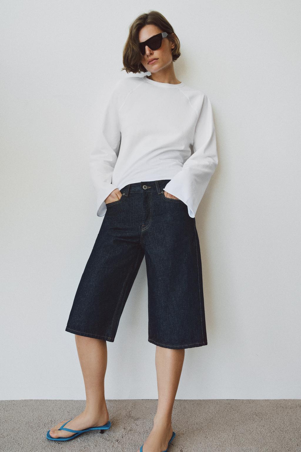 ДЖИНСОВЫЕ ШОРТЫ БЕРМУДЫ СО СРЕДНЕЙ ПОСАДКОЙ — ZW COLLECTION