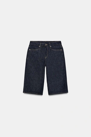 Джинсовые шорты бермуды со средней посадкой — Zw Collection