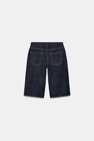 Джинсовые шорты бермуды со средней посадкой — коллекция Zara «Zw»- Заказать в России