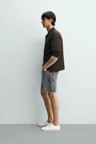 Джинсовые шорты стандартной посадки- Заказать в России