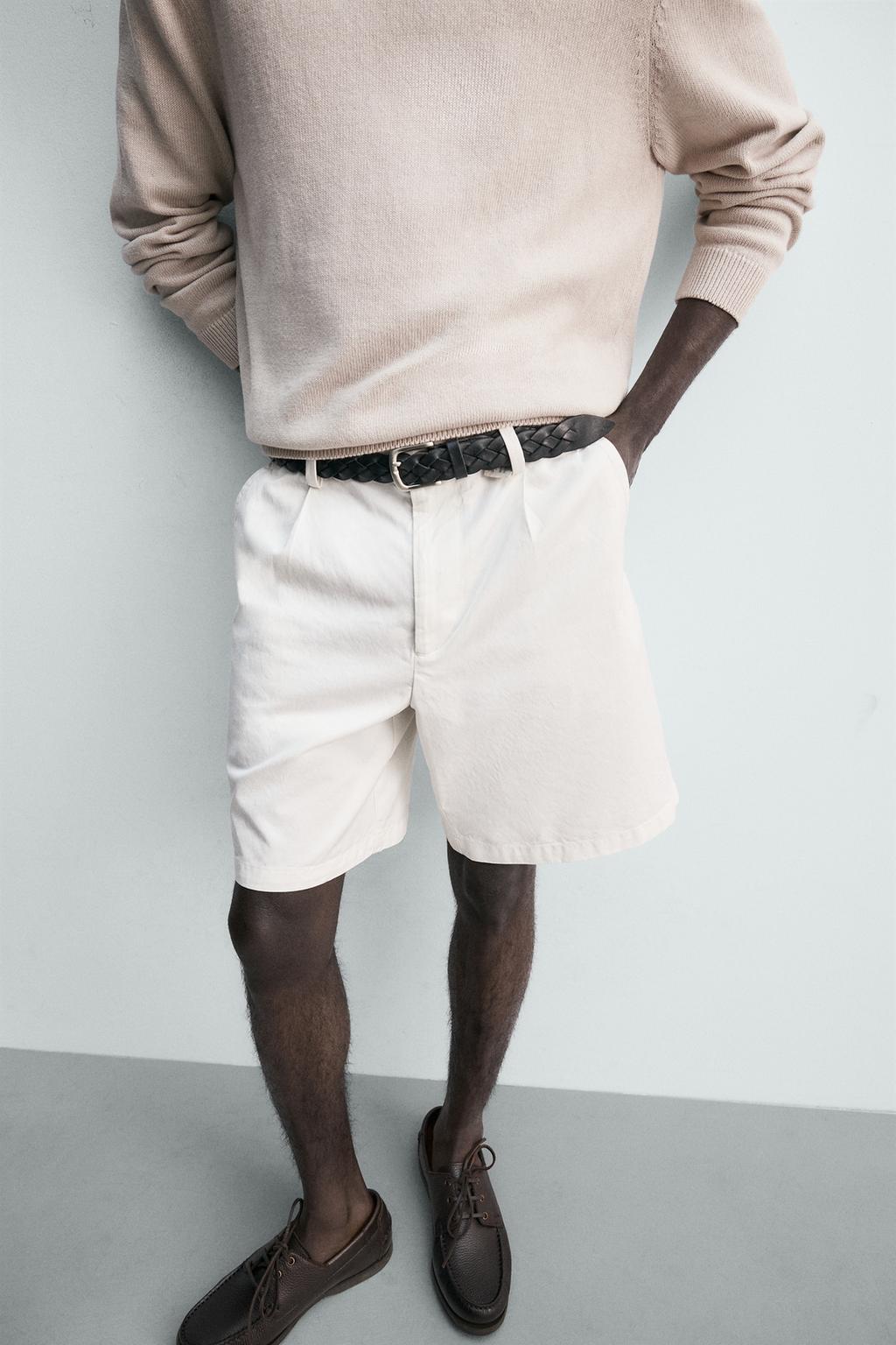 ШОРТЫ стандартной посадки СО СКЛАДКАМИ