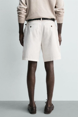 Шорты стандартной посадки со складками