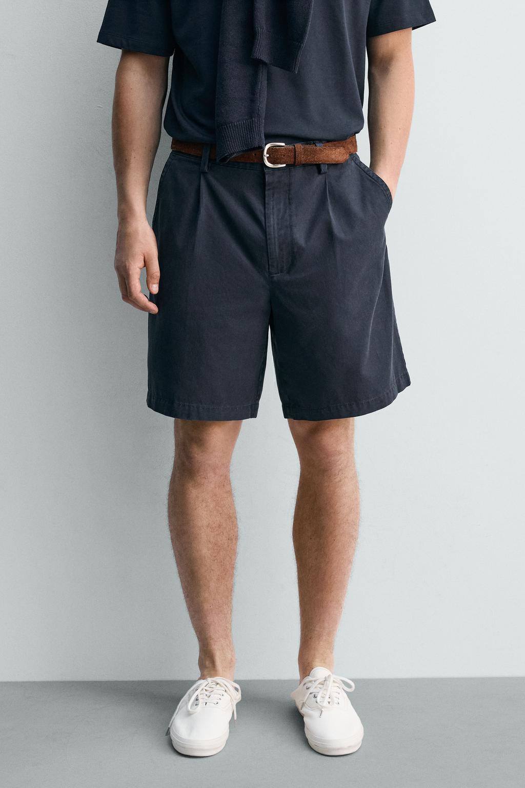 ШОРТЫ стандартной посадки СО СКЛАДКАМИ