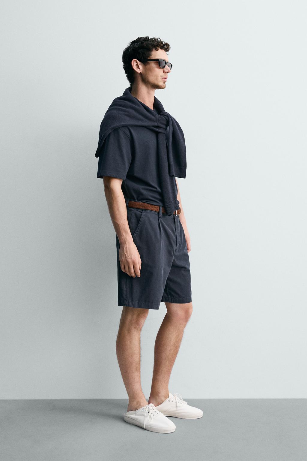 ШОРТЫ стандартной посадки СО СКЛАДКАМИ