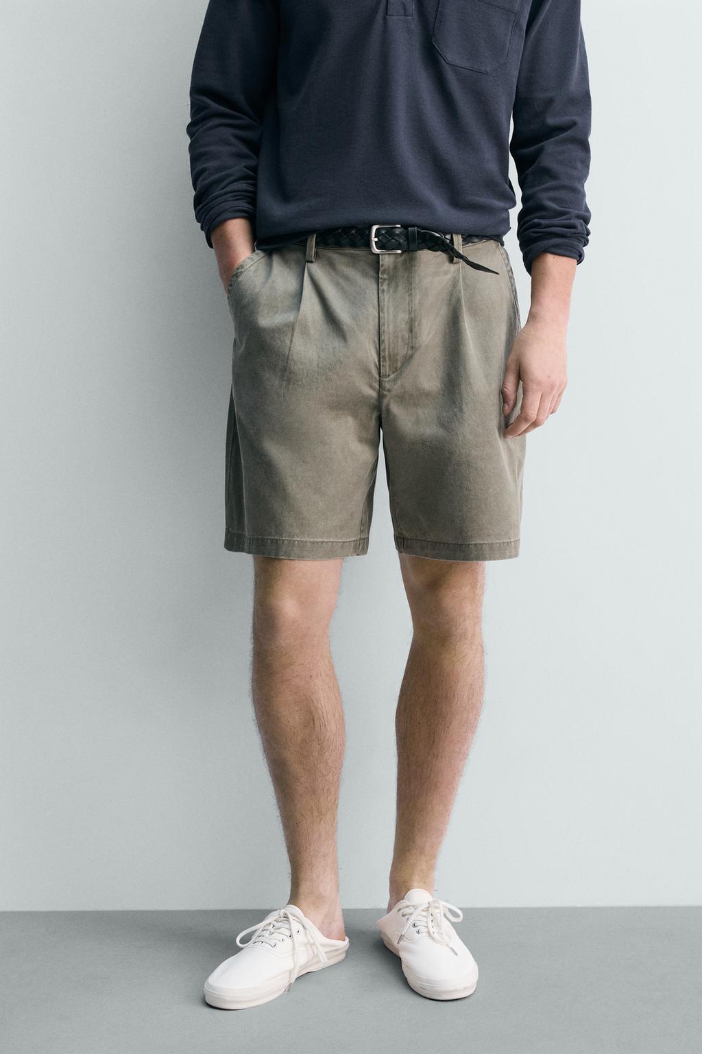 ШОРТЫ стандартной посадки СО СКЛАДКАМИ