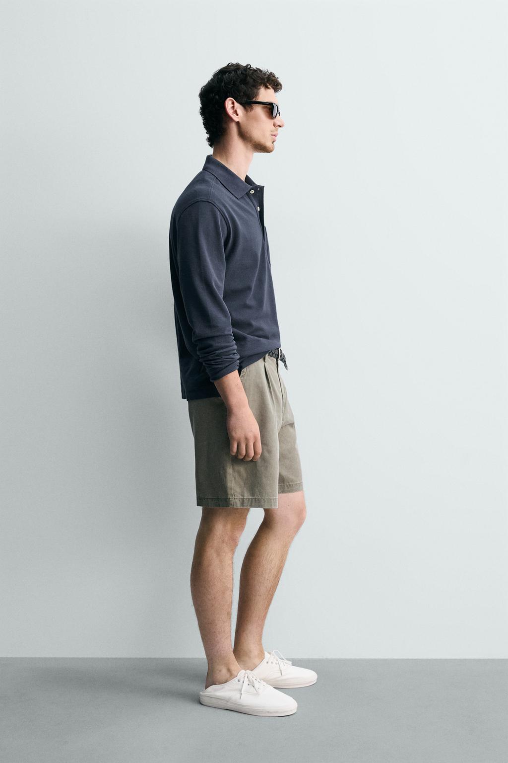 ШОРТЫ стандартной посадки СО СКЛАДКАМИ