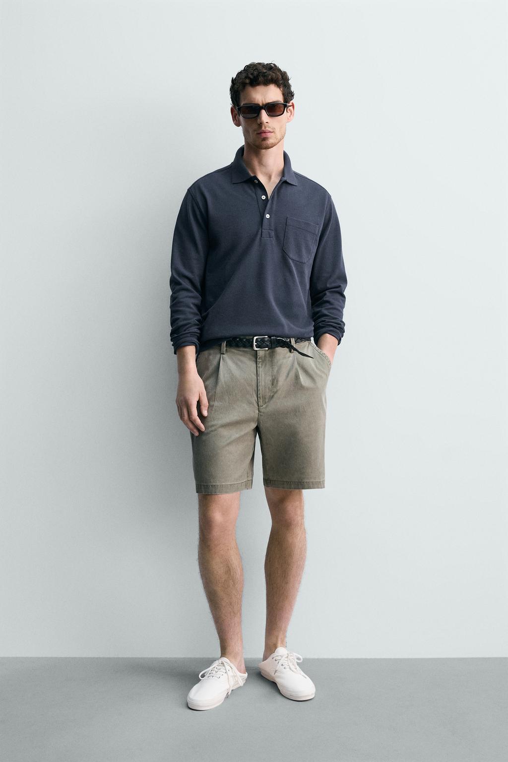 ШОРТЫ стандартной посадки СО СКЛАДКАМИ