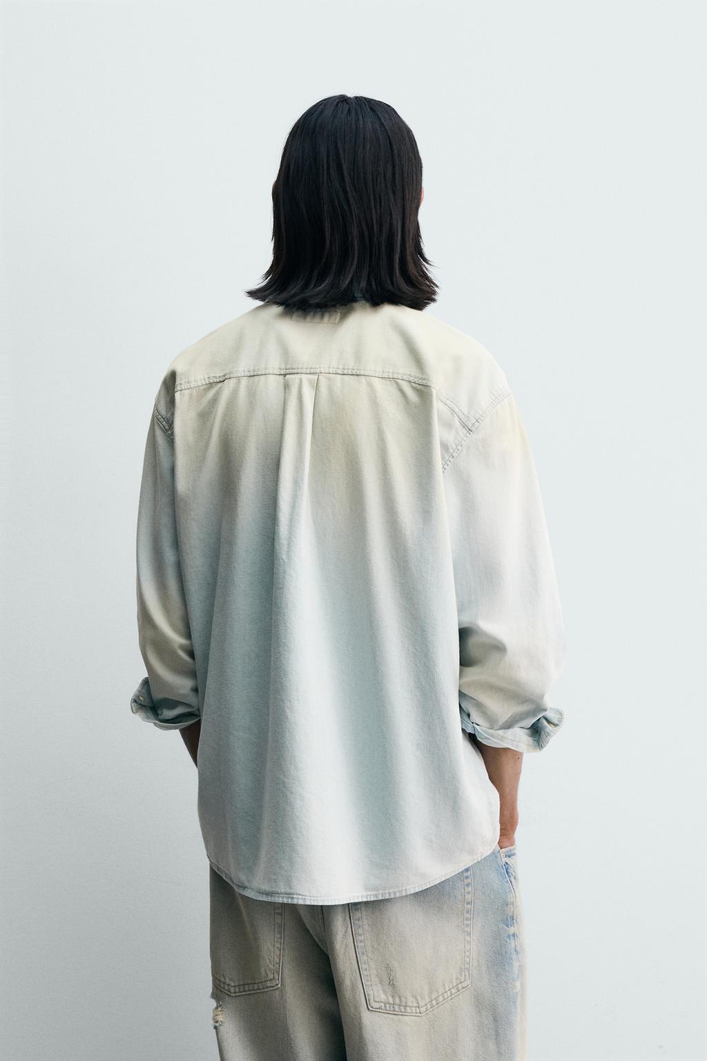 ДЖИНСОВАЯ РУБАШКА С ЭФФЕКТОМ ВИНТАЖ