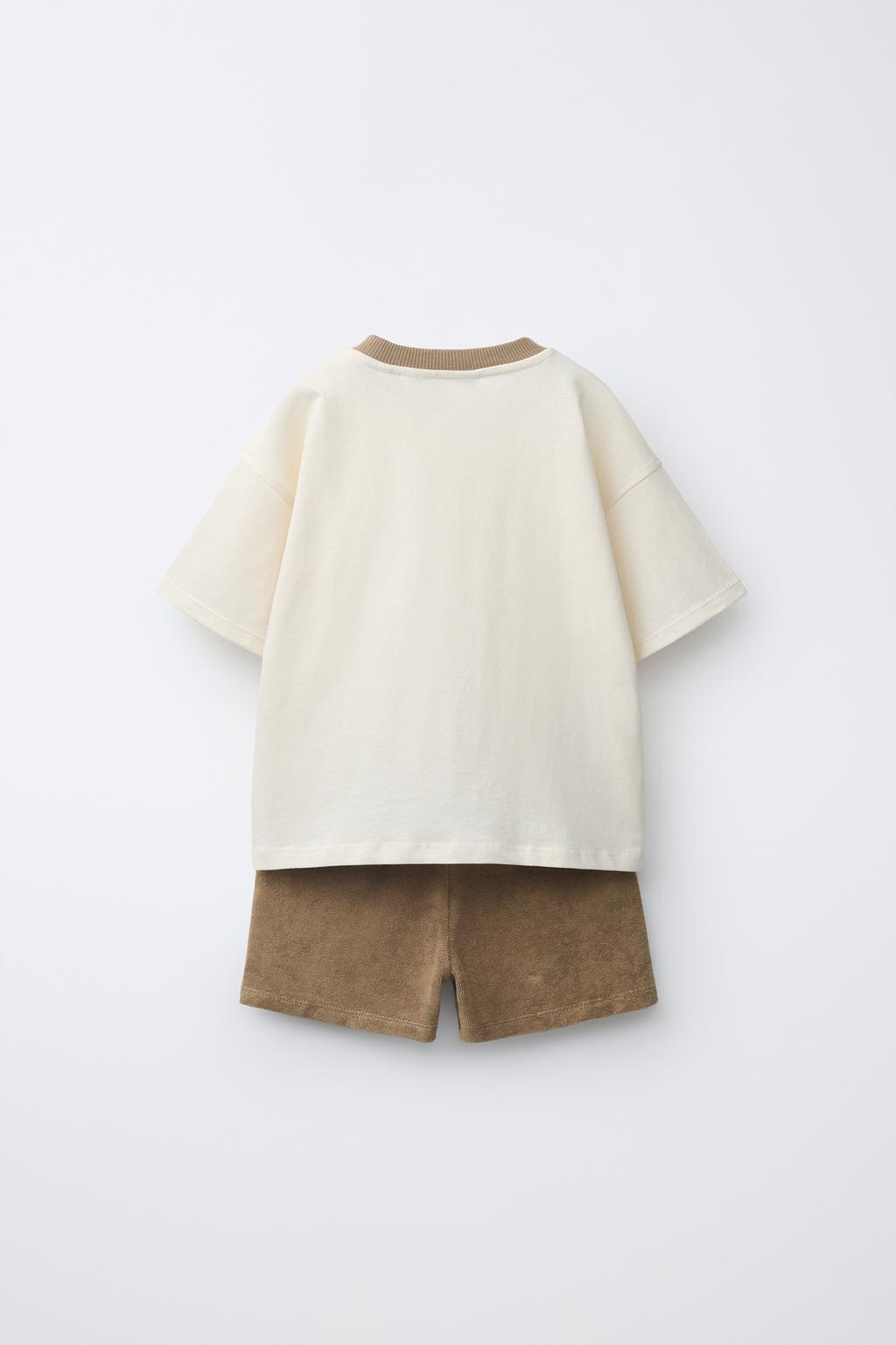 КОМПЛЕКТ ДЖОГГИНГ: ФУТБОЛКА И ШОРТЫ ИЗ МАХРОВОЙ ТКАНИ