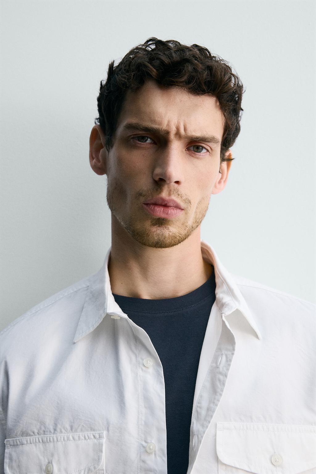 РУБАШКА ИЗ ХЛОПКА И ЛИОЦЕЛЛА С КАРМАНАМИ