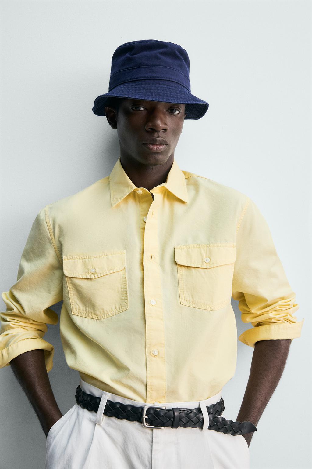 РУБАШКА ИЗ ХЛОПКА И ЛИОЦЕЛЛА С КАРМАНАМИ