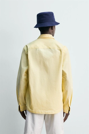 Рубашка из хлопка и лиоцелла с карманами