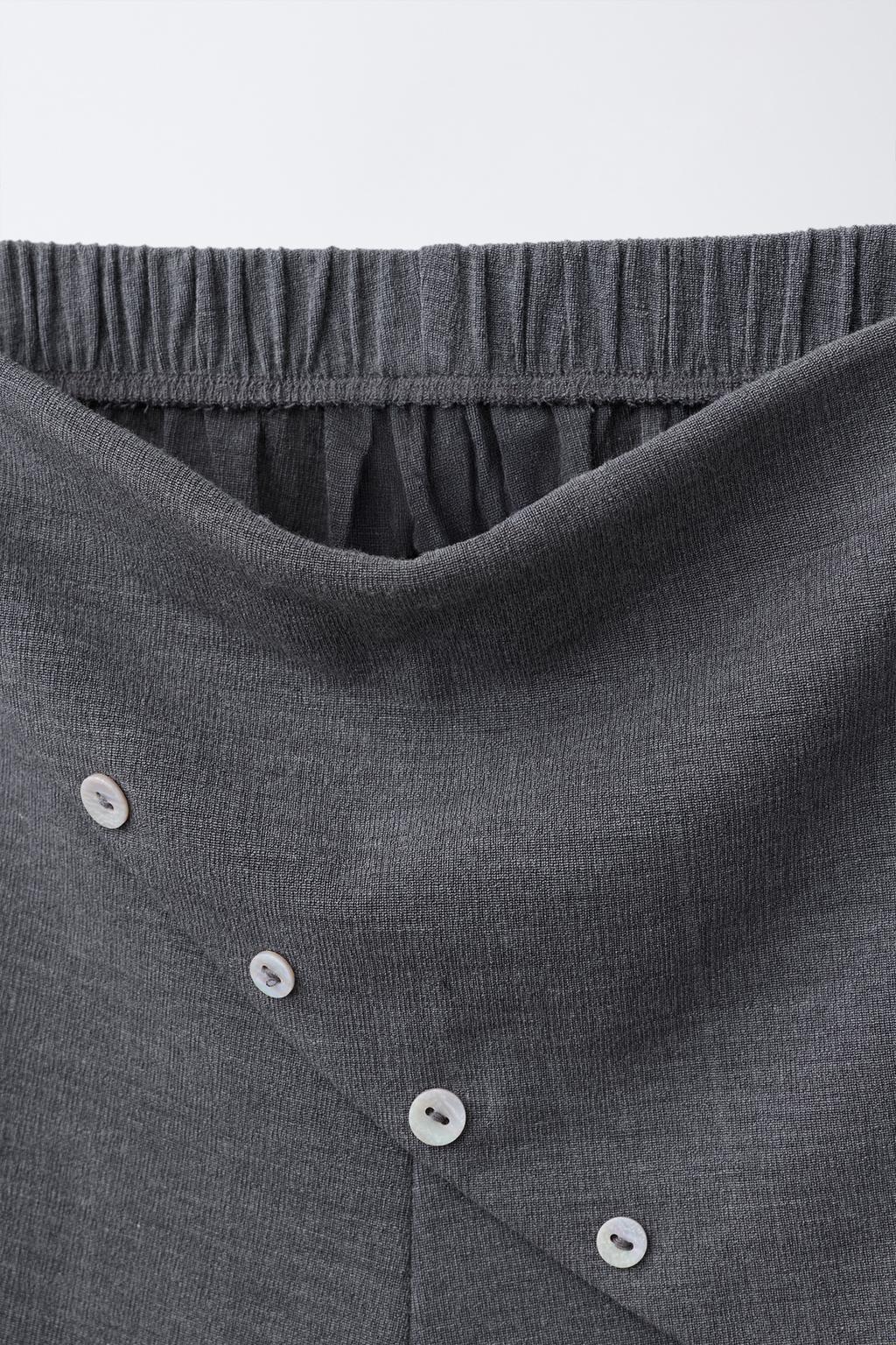 БРЮКИ WIDE LEG С ПУГОВИЦАМИ