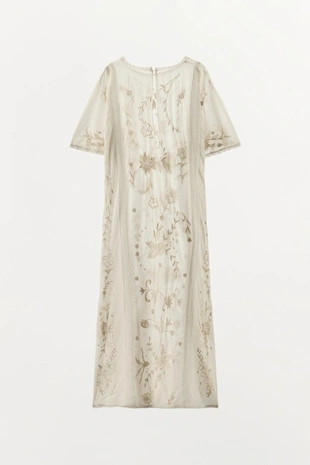 Платье с вышивкой и бусинами — лимитированная серия- Заказать в России