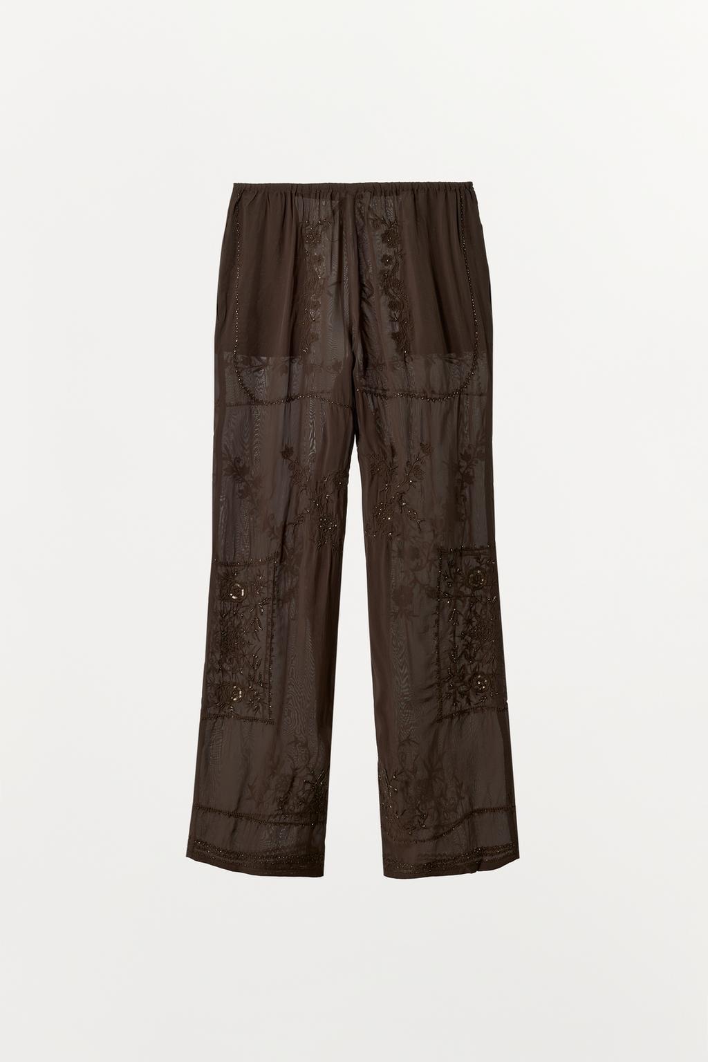 БРЮКИ С ВЫШИВКОЙ И БИСЕРОМ