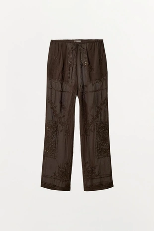 Брюки с вышивкой и бисером- Заказать в России