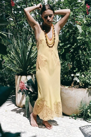 Кружевное платье миди из жоржета- Заказать в России