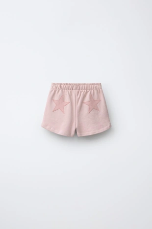 Шорты из мягкой ткани с нашивкой «звезда»- Заказать в России