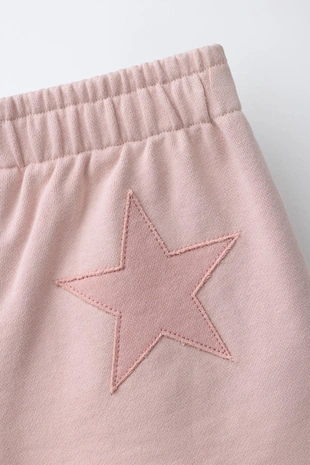 Шорты из мягкой ткани с нашивкой «звезда»- Заказать в России