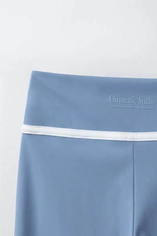 Легинсы-капри с контрастными кантами- Заказать в России