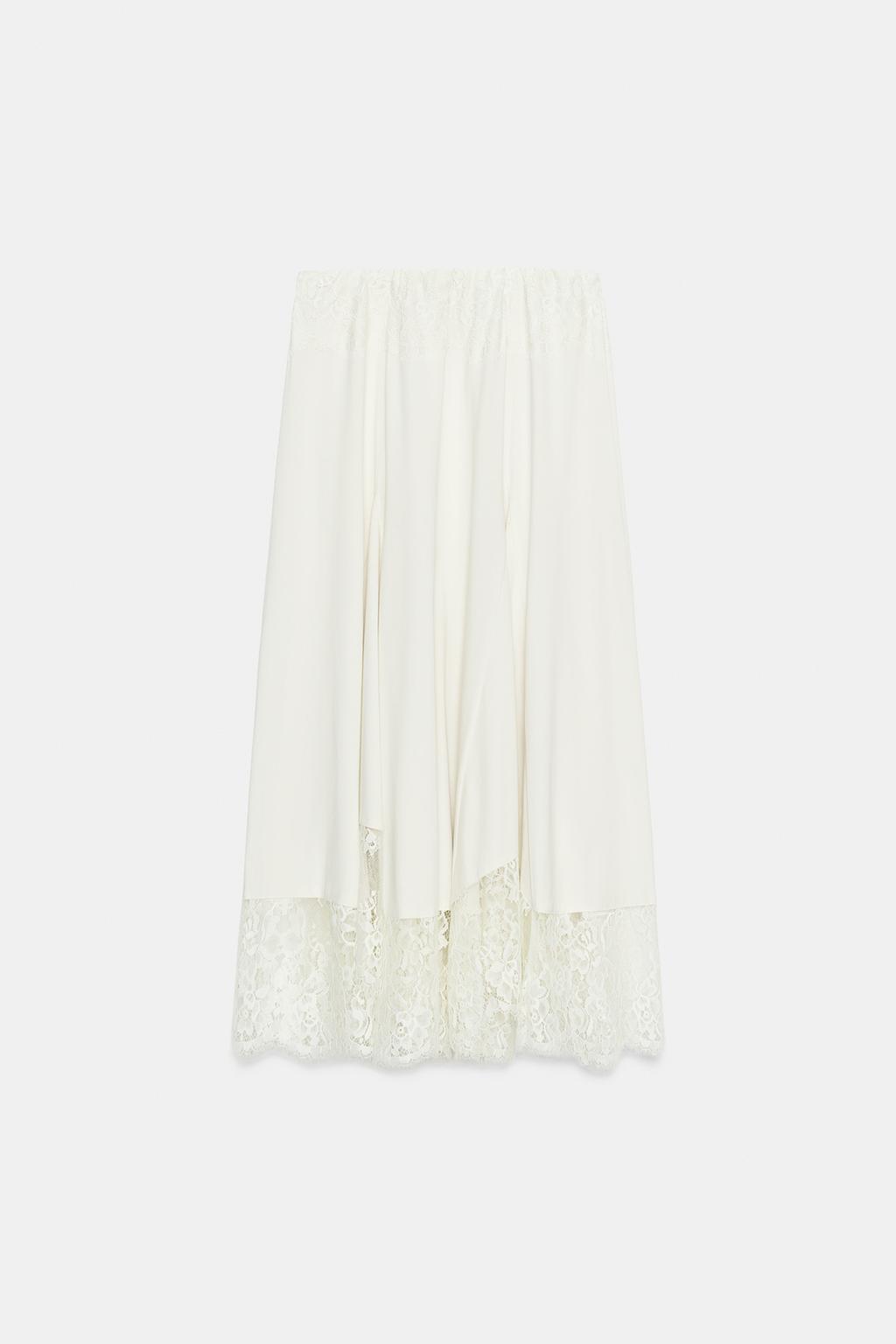 ОБЪЕМНАЯ МИНИ-ЮБКА С КРУЖЕВОМ