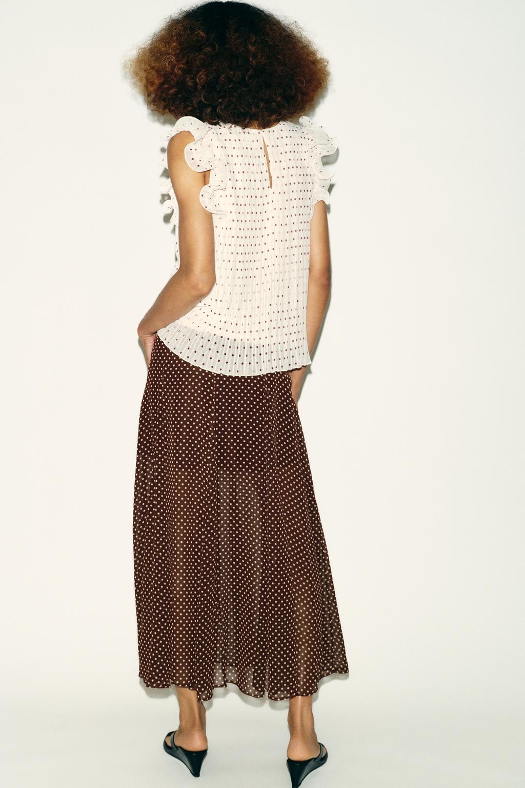 ЮБКА МИДИ В ГОРОШЕК