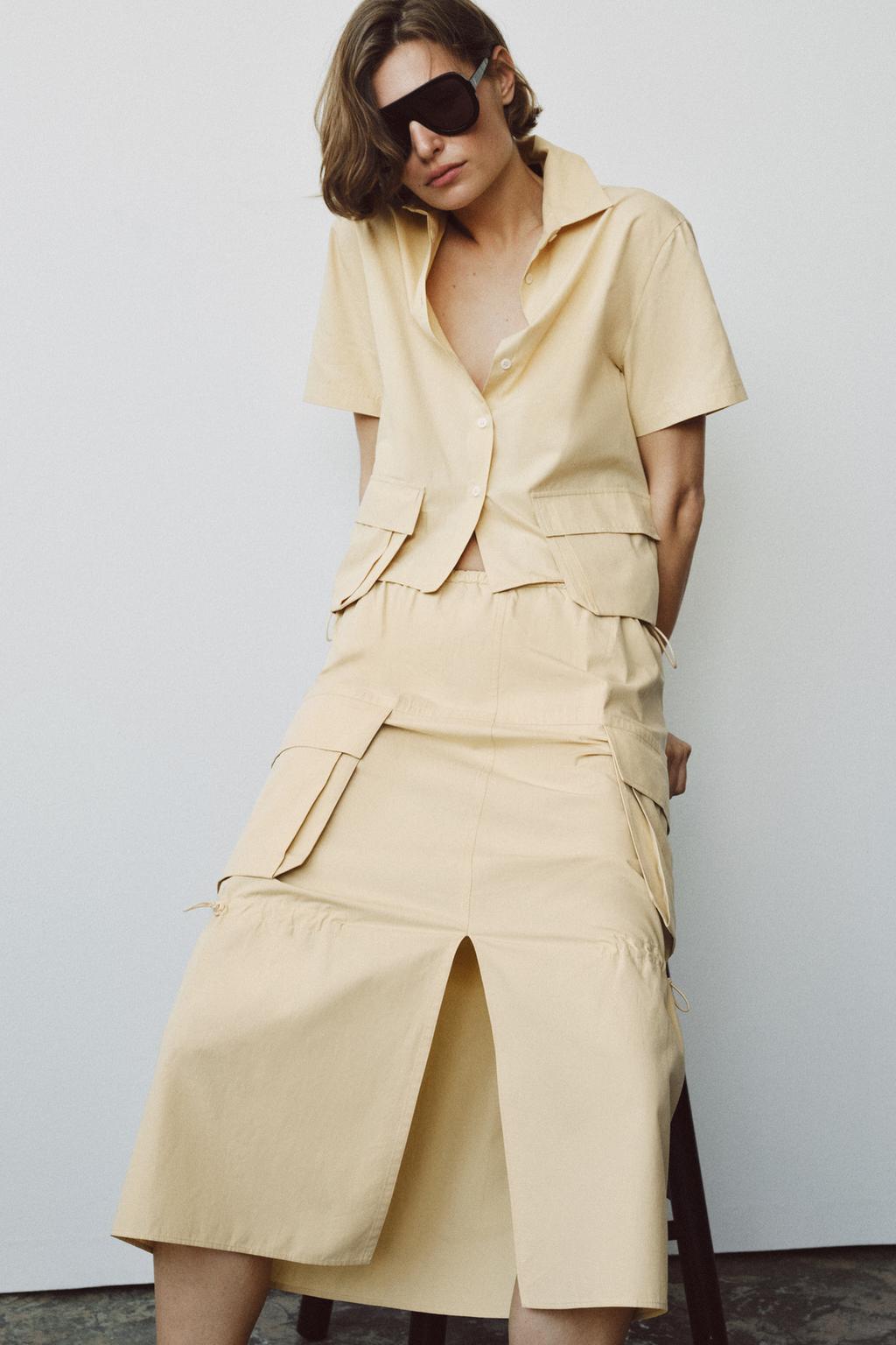 ЮБКА МИДИ КАРГО — коллекция Zara «ZW»