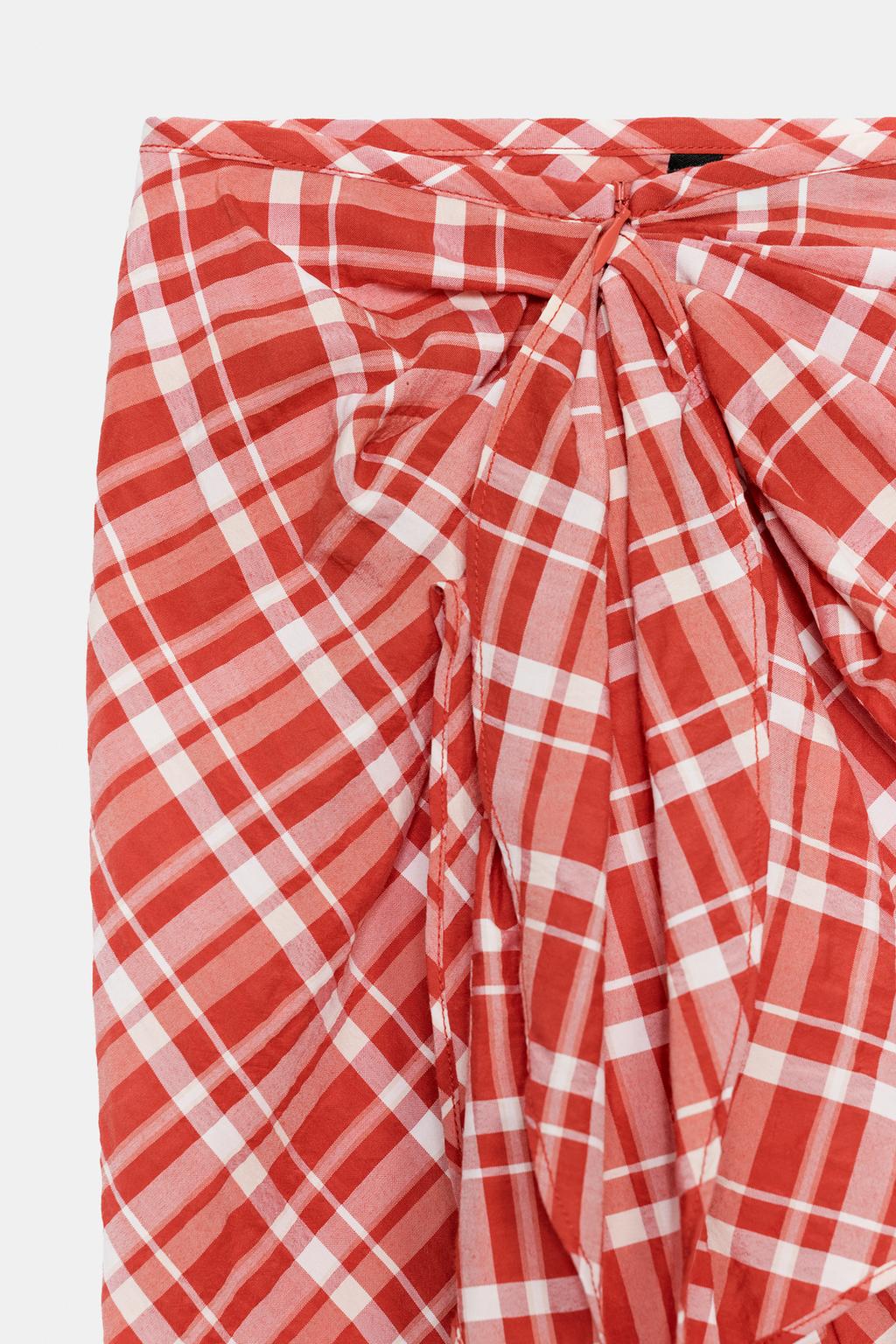 ЮБКА МИДИ В КЛЕТКУ — коллекция Zara «ZW»