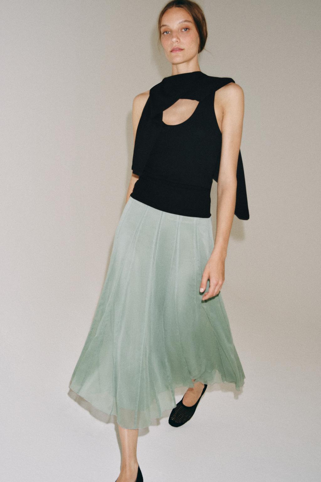 ЮБКА МИДИ — коллекция Zara «ZW»